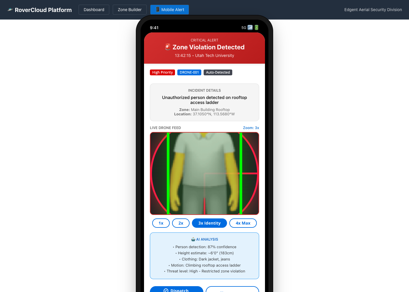 Mobile Alert at 3x Identity Zoom