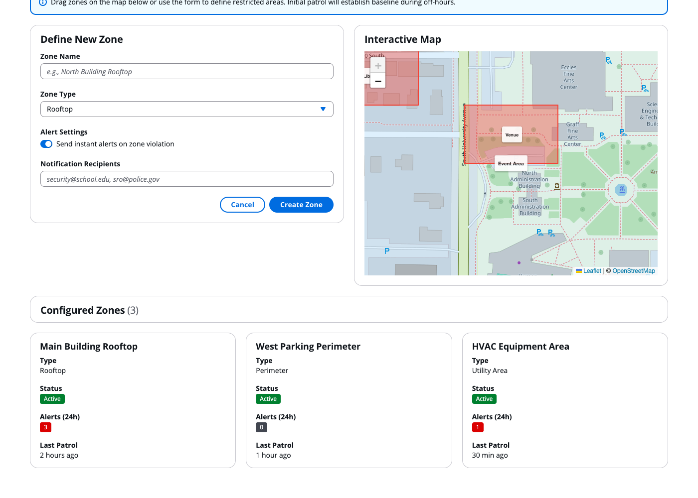 Zone Builder Configuration Interface